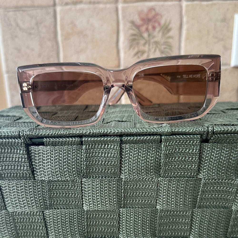 Quay Australia Transparent Pink Sunglasses